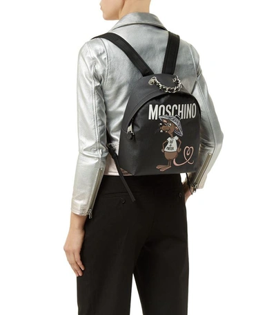 Shop Moschino Rat-a-porter Printed Backpack