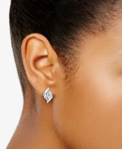 Macy's Macys Certified Lab Grown Diamond Stud Earrings In Silver