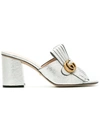 GUCCI GUCCI METALLIC FRINGED MULES,453495DKT0011934545