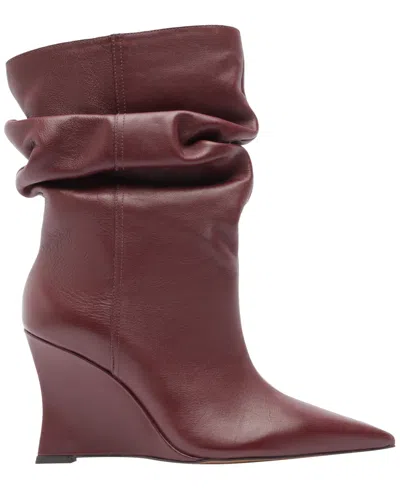 Arezzo Cara Wedge Bootie In Brown