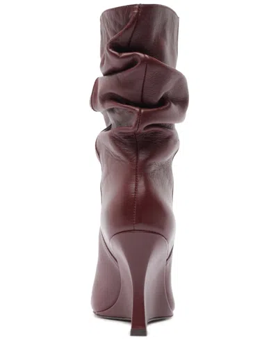 Arezzo Cara Wedge Bootie In Brown