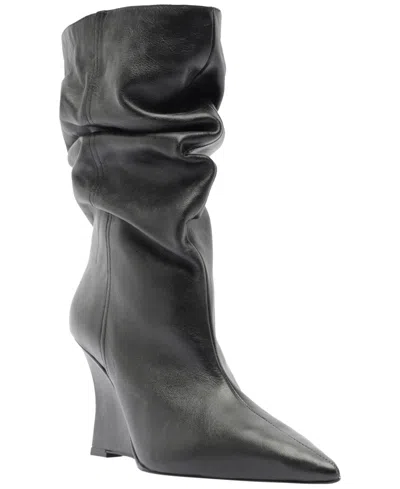 Arezzo Cara Wedge Bootie In Black