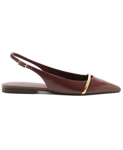 Arezzo Margaret Slingback Pointed Toe Flat In Brown