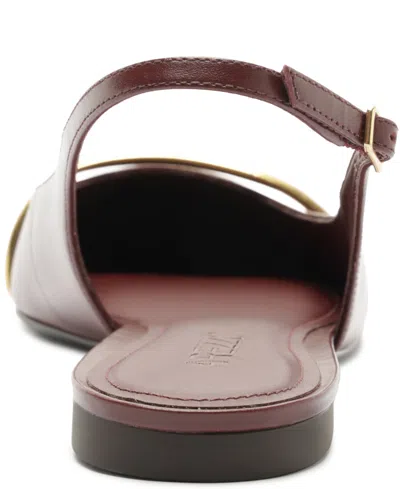 Arezzo Margaret Slingback Pointed Toe Flat In Brown