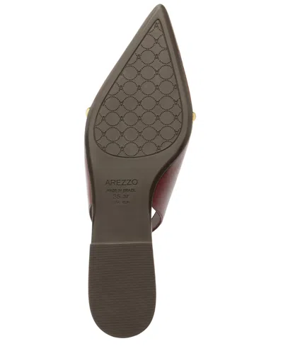 Arezzo Margaret Slingback Pointed Toe Flat In Brown