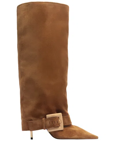 Arezzo Kenny Knee High Boot In Brown