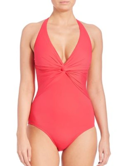 Shop Melissa Odabash One-piece Zanzibar Swimsuit In Coral