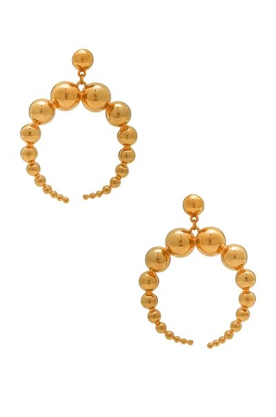 Lpa For Fwrd Crescent Sphere Earrings In Metallics. In Gold Plated