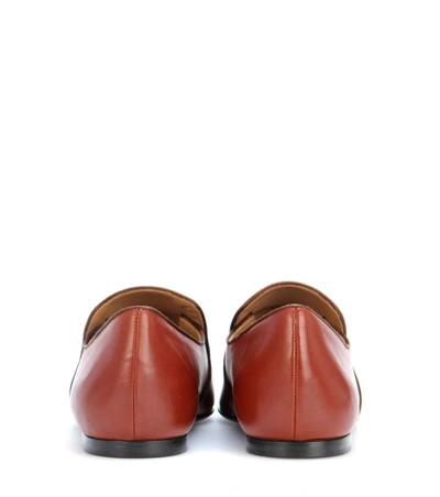 Shop The Row Alys Leather Slippers In Brown