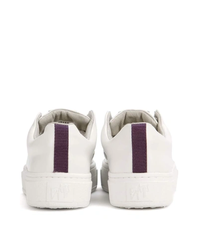 Shop Eytys Doja Leather Sneakers In White