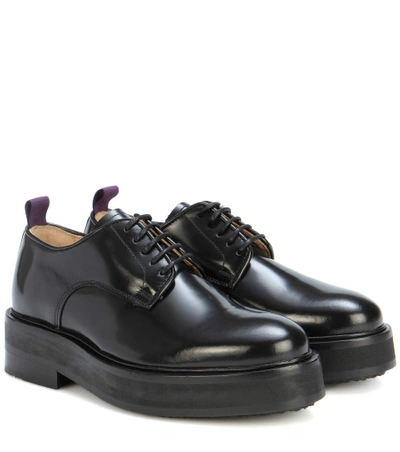 Eytys Kingston Leather Derby Shoes In Black
