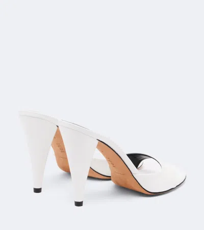 Jude Hew Leather Mules In White