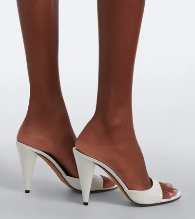 Jude Hew Leather Mules In White