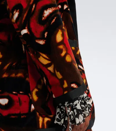Dries Van Noten Printed Cotton-blend Blazer In Multicoloured