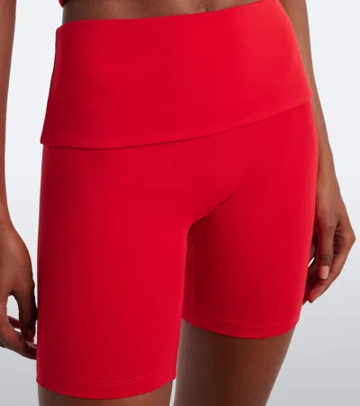 Norba Foldover Biker Shorts In Multi