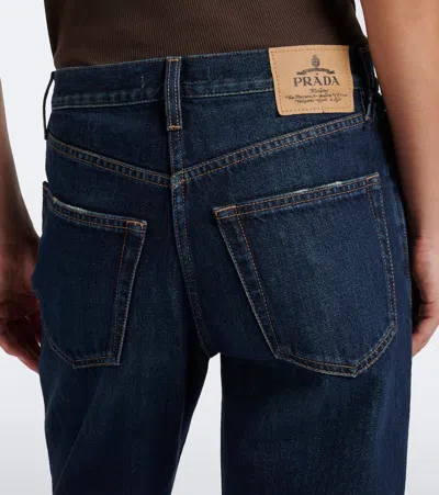 Prada Mid-rise Straight Jeans In Blue