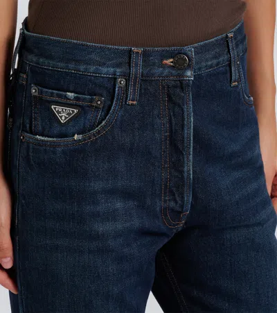 Prada Mid-rise Straight Jeans In Blue