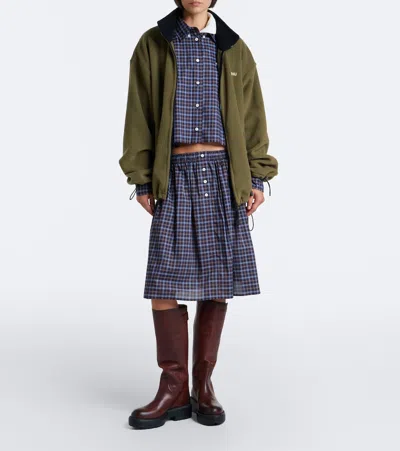 Miu Miu Leather Knee-high Boots In Brown