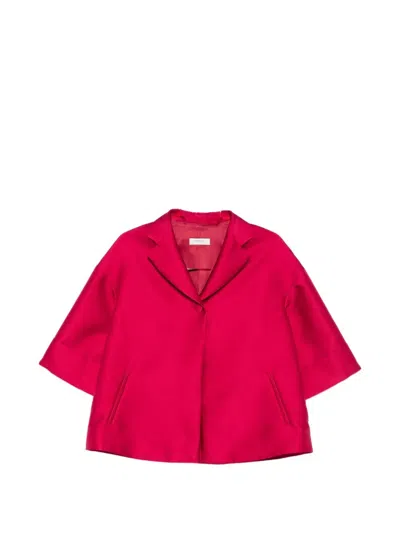 Nina 14.7 Shantung Jacket In Pink