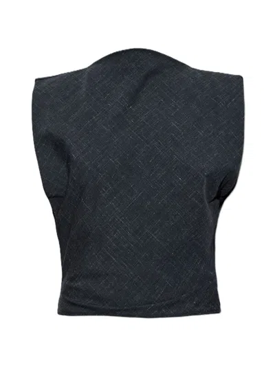Christopher Esber Wool Linen Suiting In Blue