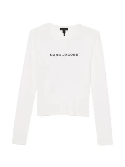 Marc Jacobs Bow-print Logo-print T-shirt In White