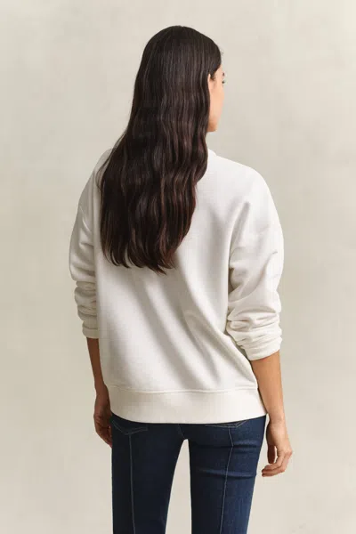 Gant Shield Sweatshirt In White