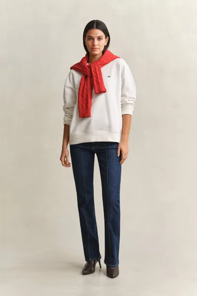 Gant Shield Sweatshirt In White