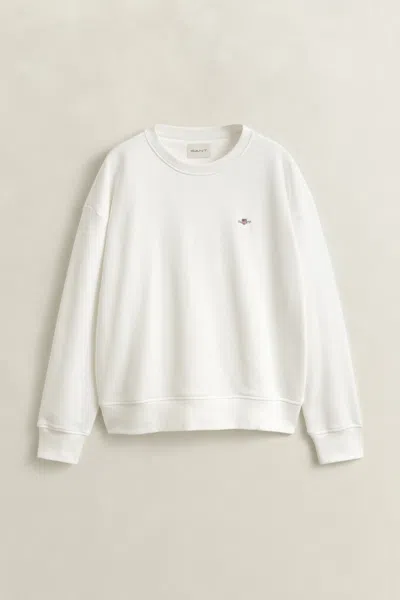 Gant Shield Sweatshirt In White