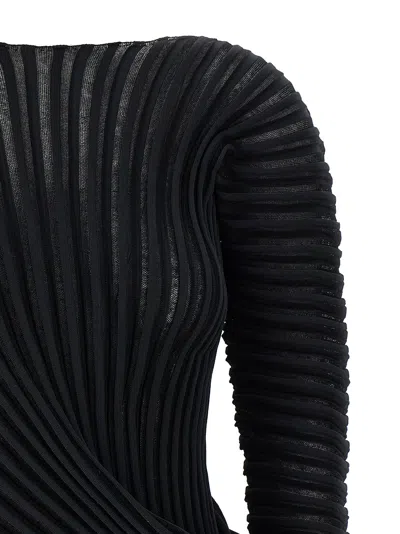 Issey Miyake Stream Blouse In Black