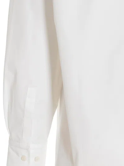Vtmnts Cotton Oversize Shirt With Cuffed Sleeves In White