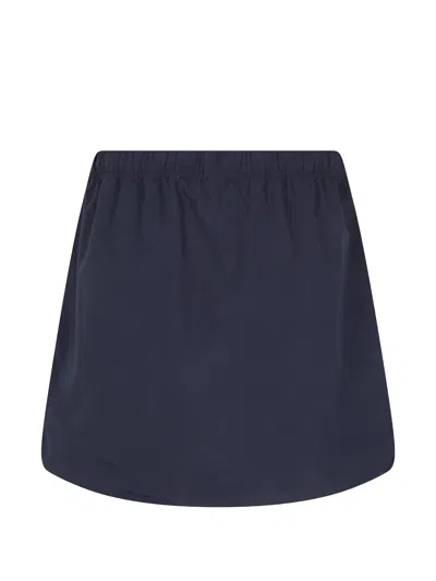 Essentials Silk Blend Micro Skirt In Blue