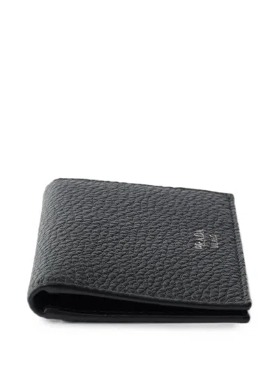 Prada Leather Card Holder In Black