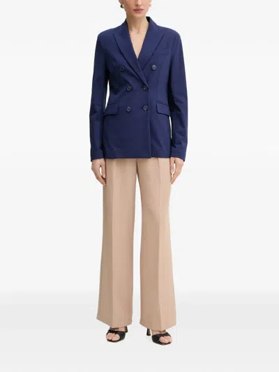Silvian Heach Double-breasted Blazer In Blue