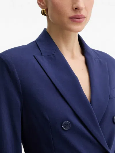 Silvian Heach Double-breasted Blazer In Blue