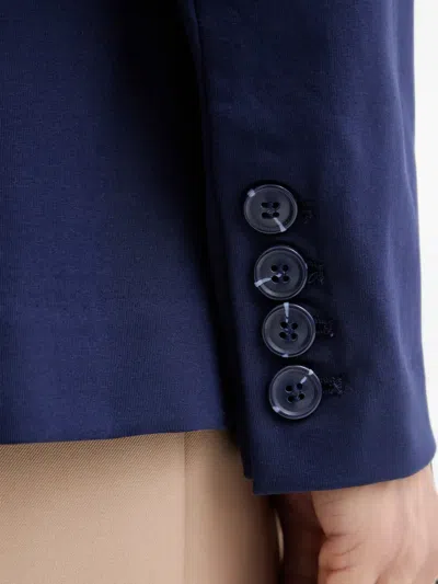 Silvian Heach Double-breasted Blazer In Blue