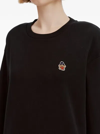 Chocoolate Graphic-patch Long-sleeve T-shirt In Black