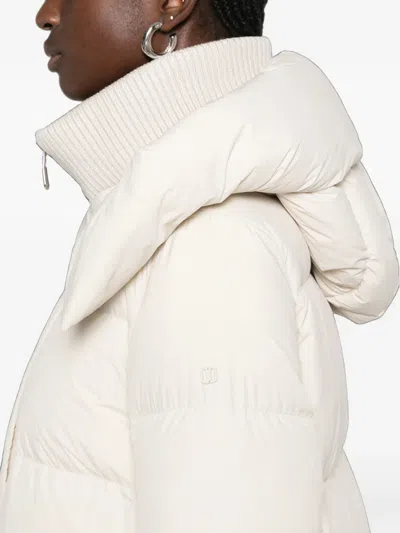 Duno Hooded Quilted Oversized Puffer Coat In Neutral