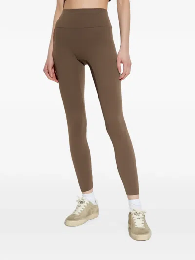 Rethinkit Studios Logo-patch Leggings In Brown