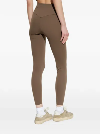 Rethinkit Studios Logo-patch Leggings In Brown