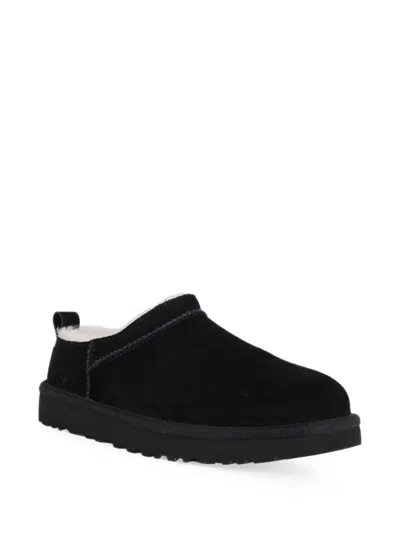 Ugg Classic Micro Water-repellent Suede Platform Ankle Boots In Black