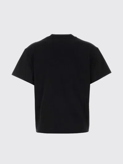 Jil Sander Cotton T-shirt With Contrasting Embroidered Front Logo In Black