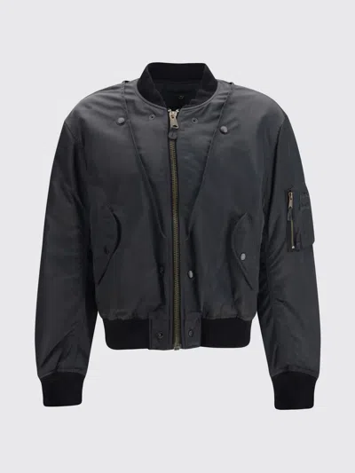 Maison Margiela Nylon Blend Bomber Jacket With Polyester Lining In Blue