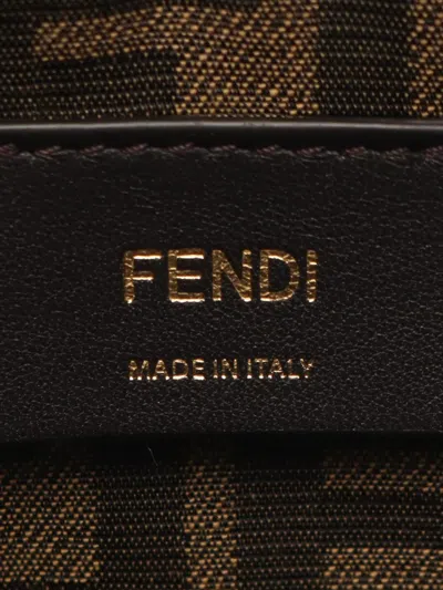 Pre-owned Fendi 2000-2010 Ff Leather Backpack In Black