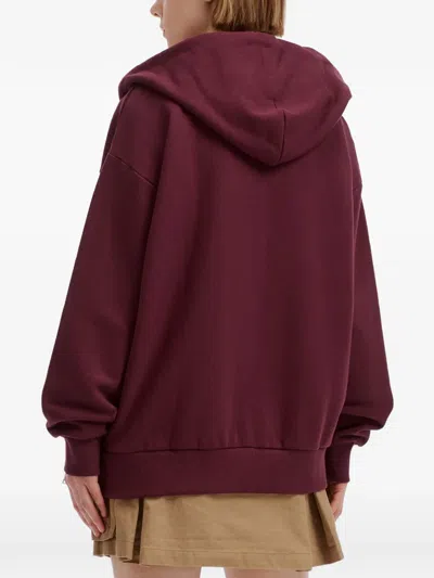Chocoolate Logo-patch Zip-fastening Sweatshirt In Red