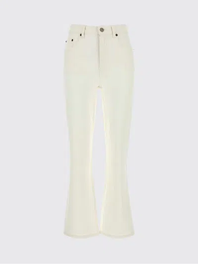 Tory Burch Mini Structured Relaxed Fit Pants In White