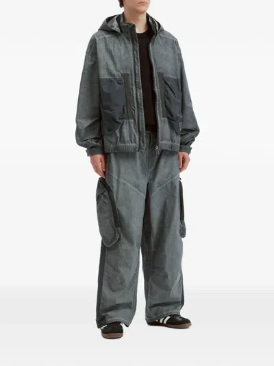 Five Cm Panelled Cargo Pants In Gray