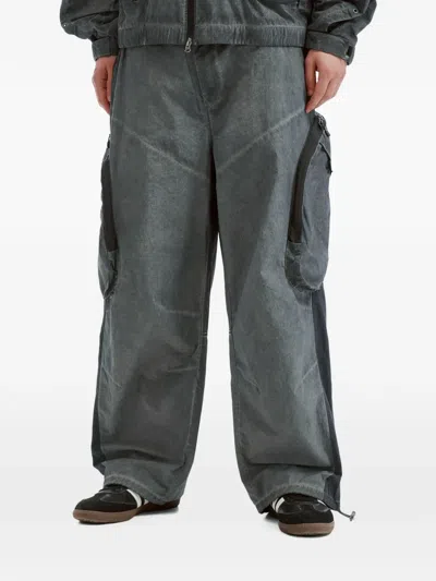 Five Cm Panelled Cargo Pants In Gray