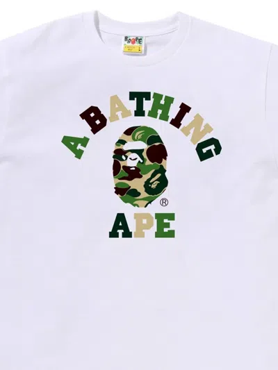A Bathing Ape Ape Head Logo-print T-shirt In White