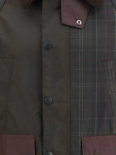 Barbour Patchwork Oversized Bedale Waxed Jacket In Multi
