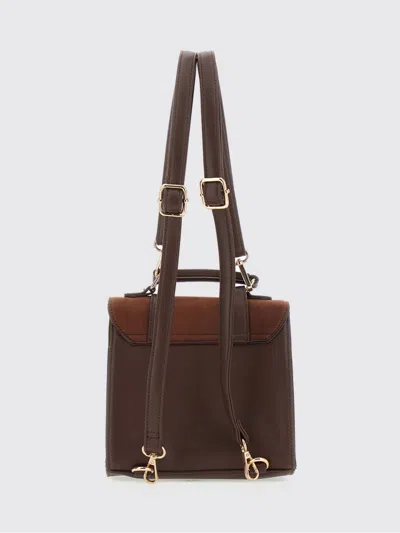Monnalisa Check-pattern Embroidered Backpack In Brown